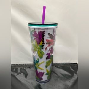 STARBUCKS Spring 2022 White Floral Cold Cup Venti Tumbler 24oz NWT